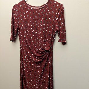 Banana Republic Womens Dress Size XS Red w/ Pattern